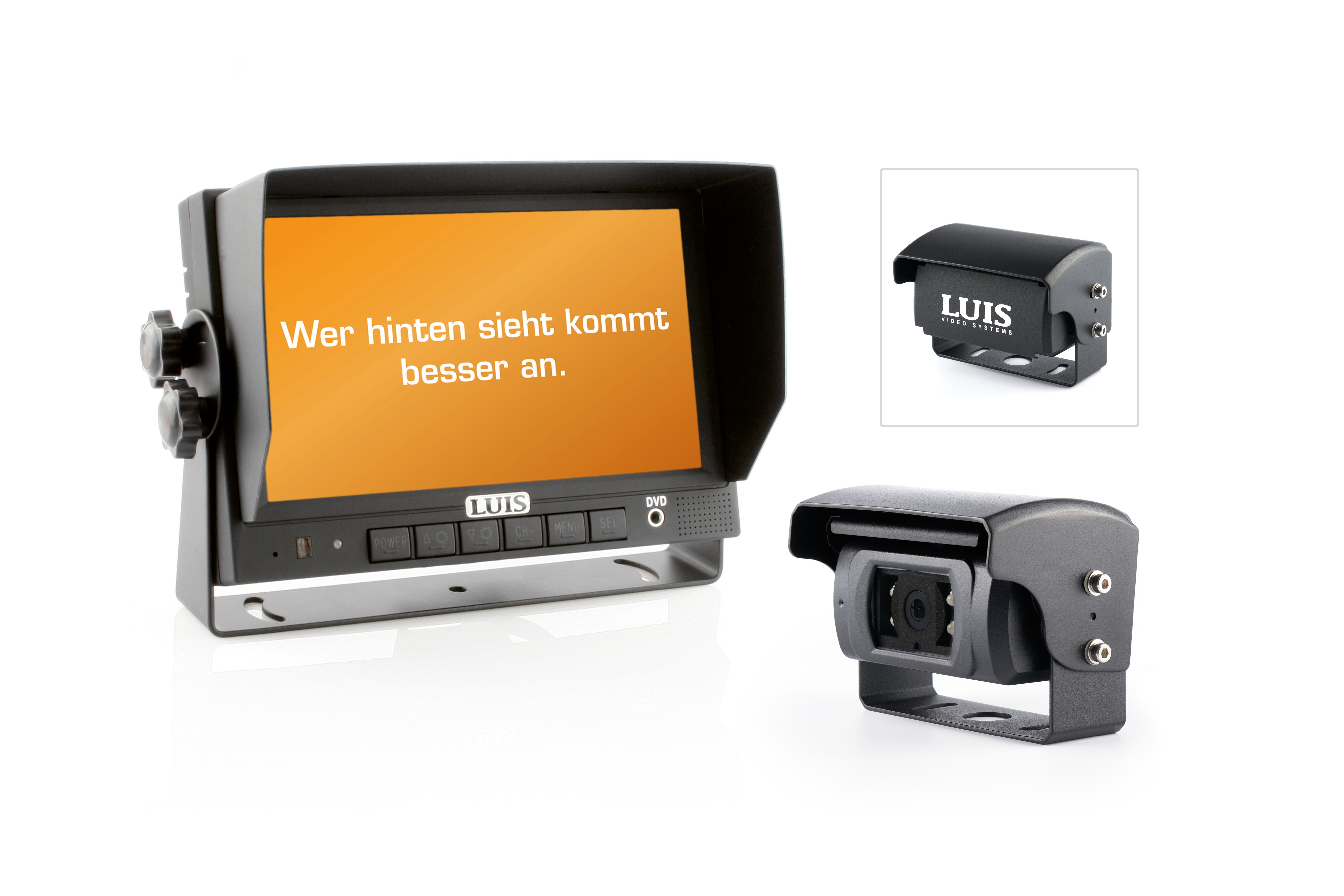 Heizung Rückspiegelkamera LUIS Twin-Rückfahrkamera Professional schwarz intgr 